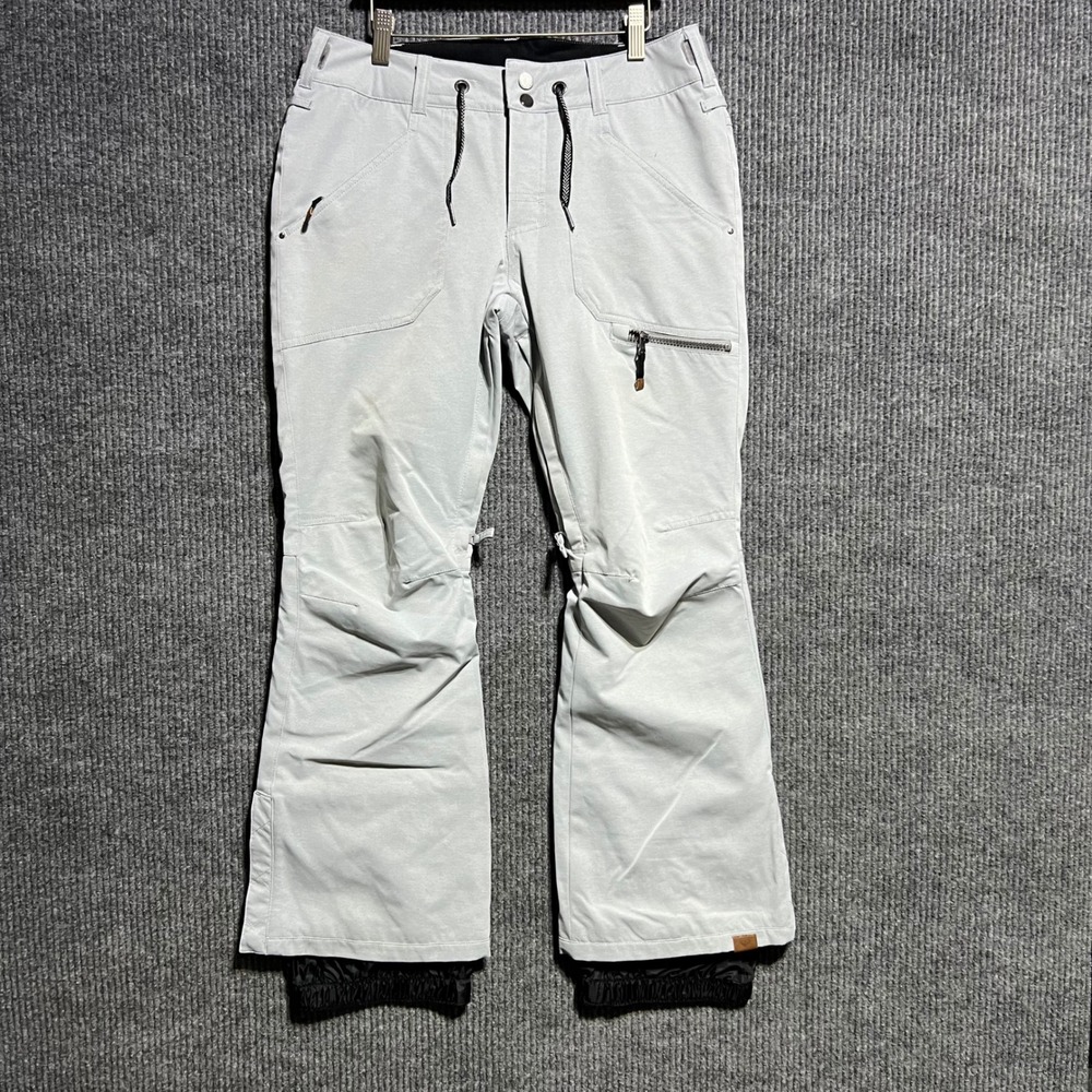 Roxy Snow Pants Womens Small Gray DryFlight 10K Waterproof Ski Snowboard Pockets